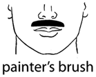 painter's brush mustache